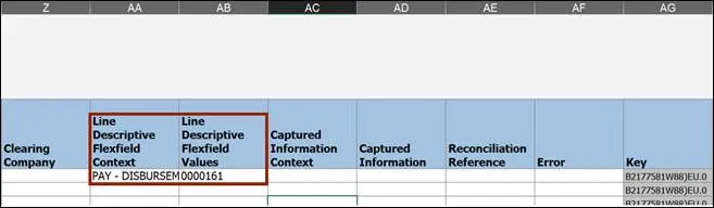 Line Descriptive Flexfield Context and Line Descriptive Flexfield Values