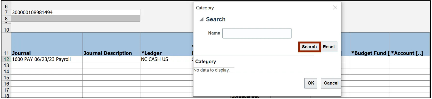 Category pop-up